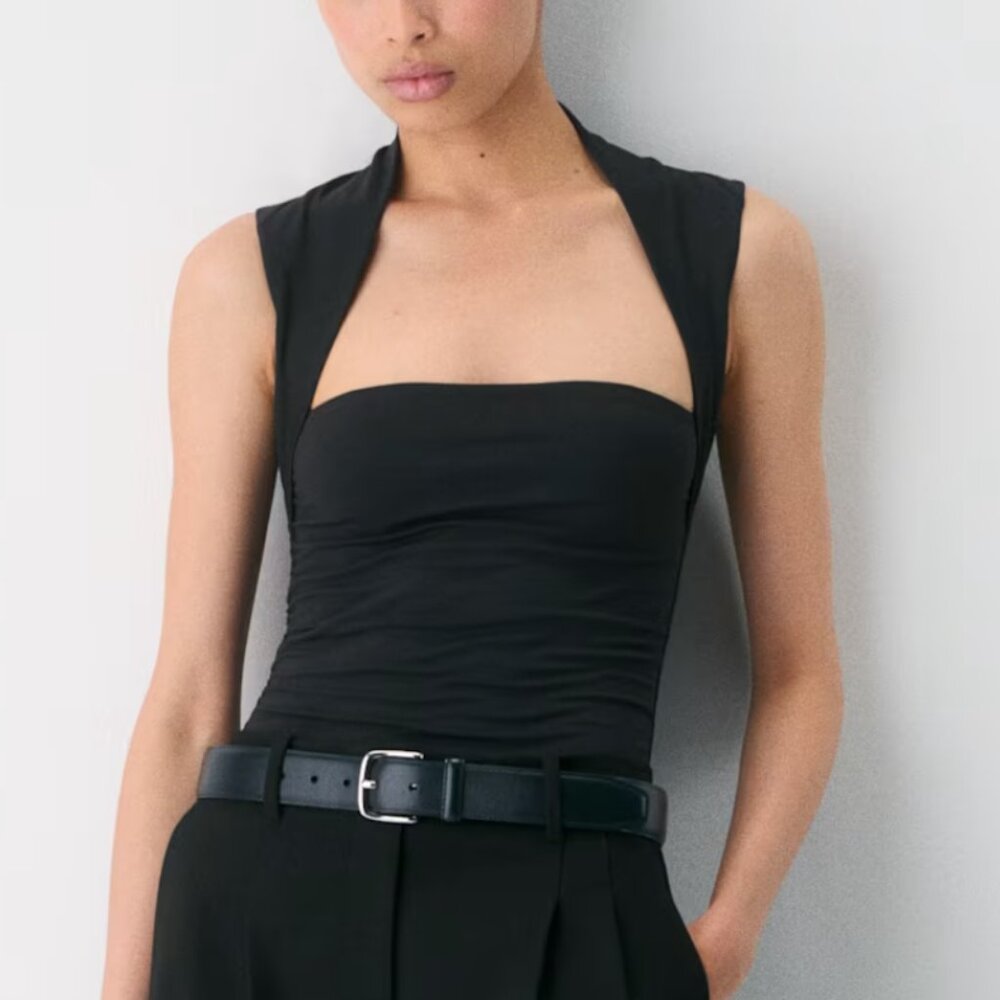ARITZIA Black Original Contour Flourish Top